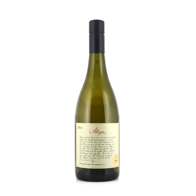 A bottle of Lethbridge Varietal Allegra Chardonnay Geelong white wine