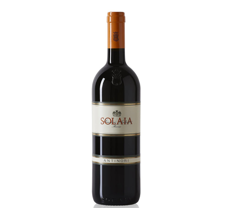 A bottle of Marchesi Antinori Solaia red wine