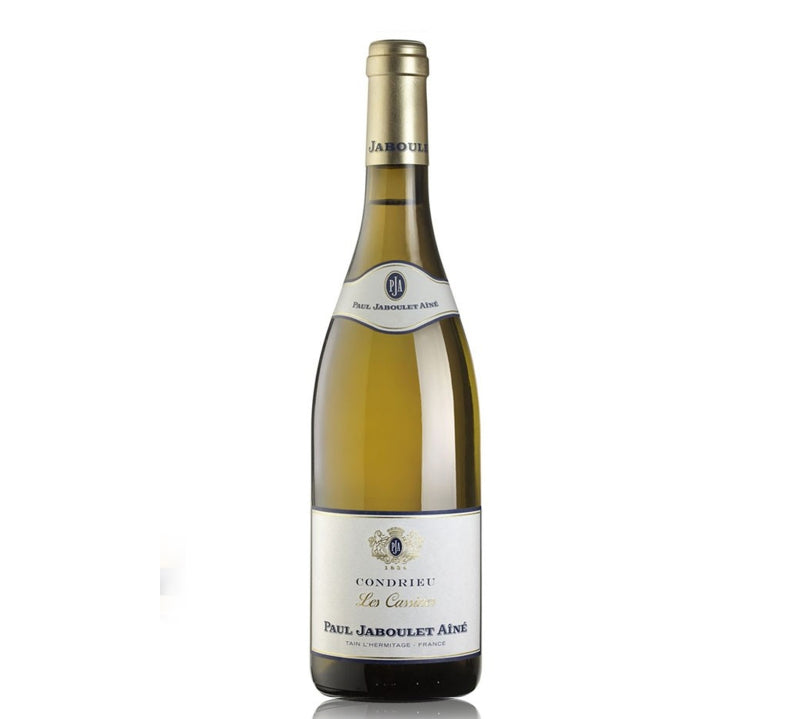 A bottle of Paul Jaboulet Aine Condrieu Les Cassines white wine, 750ml.