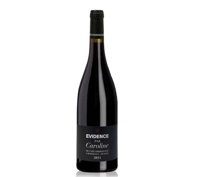 A bottle of Paul Jaboulet Aine Evidence Par Caroline Rouge 2011 red wine.