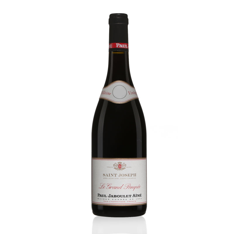 A bottle of Paul Jaboulet Aine Le Grand Pompee red wine