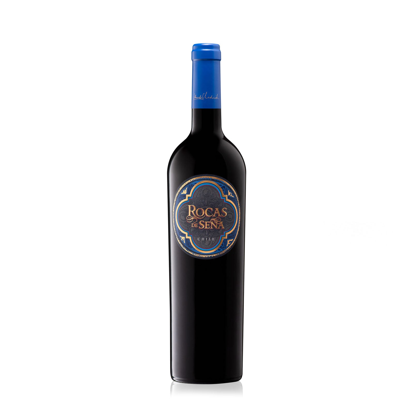 A bottle of Rocas de Sena red wine