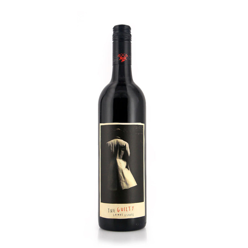 A bottle of Shinas Estate Guilty Shiraz  red wine