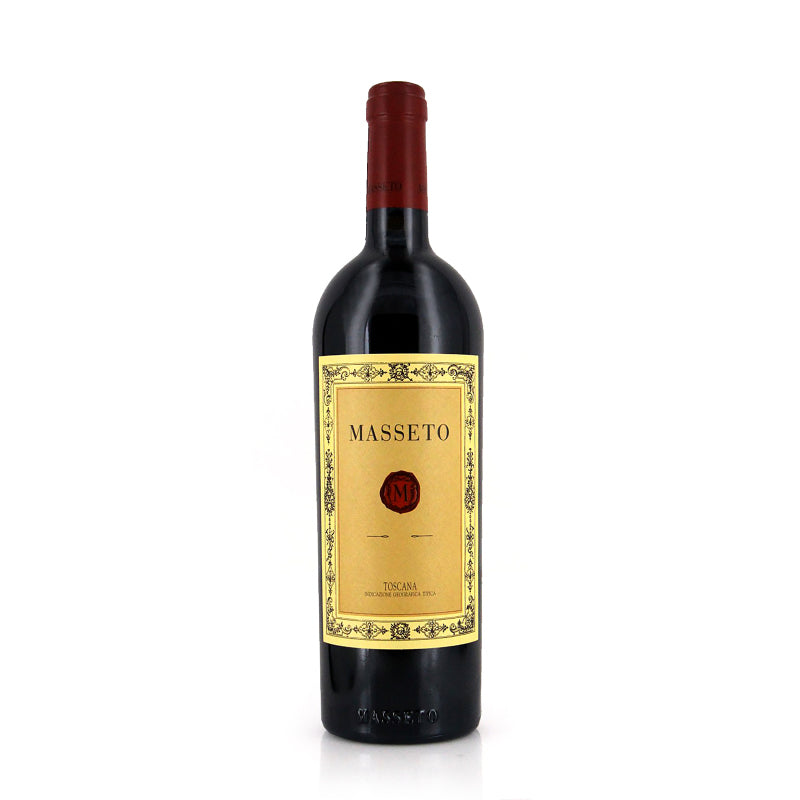 A bottle of Masseto red wine
