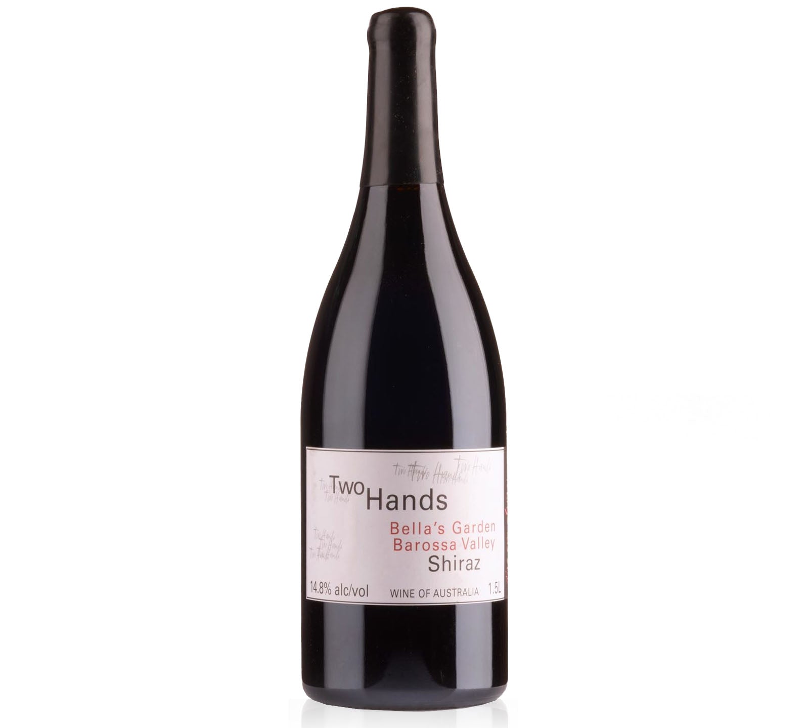 Two Hands Bella’s Garden Shiraz 1500ml magnum, a vibrant Australian red wine with juicy red fruit, subtle spice, and smooth tannins, showcasing elegance and balance.