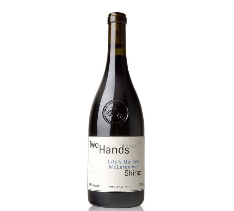 Two Hands Lily’s Garden Shiraz, a vibrant Australian red wine with juicy red fruit, subtle spice, and smooth tannins, expressing elegance and balance.