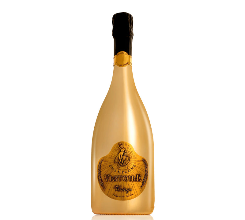 Victoire Champagne Fut de Chêne 750ml, elegant French sparkling wine aged in oak barrels for a rich and complex flavor.