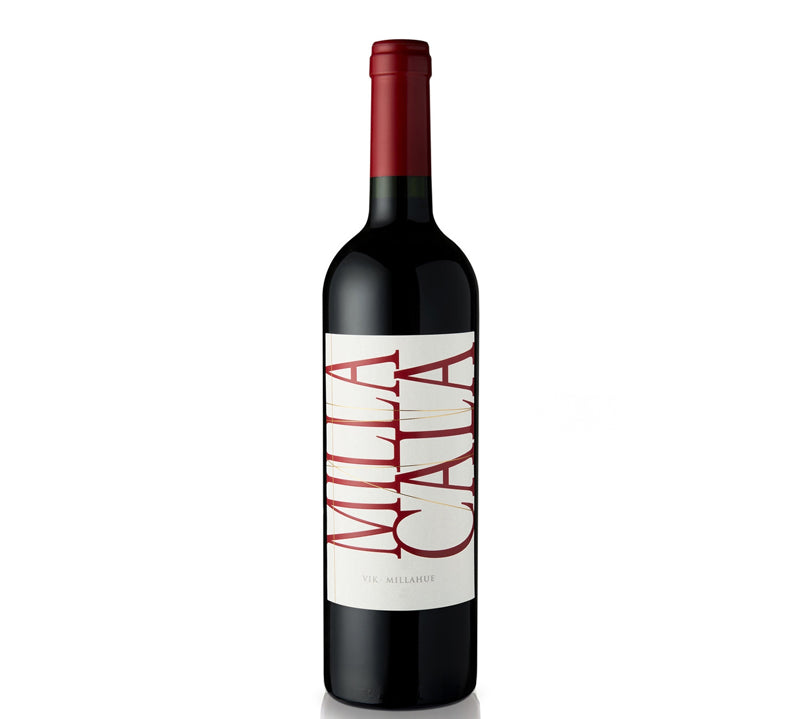 Bottle of VIK Milla Cala Chilean red blend with ripe dark fruit, spice, and cocoa notes.